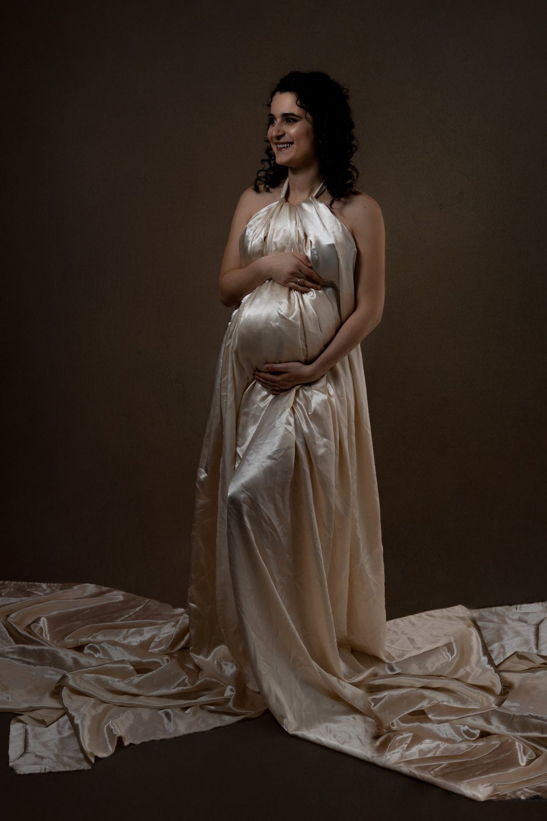 zwangerschap fotograaf amersfoort doeken sjaal stof