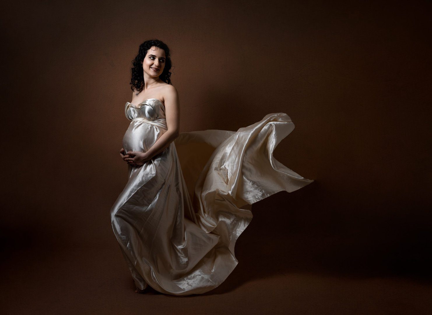 zwangerschap fotograaf amersfoort doeken sjaal stof